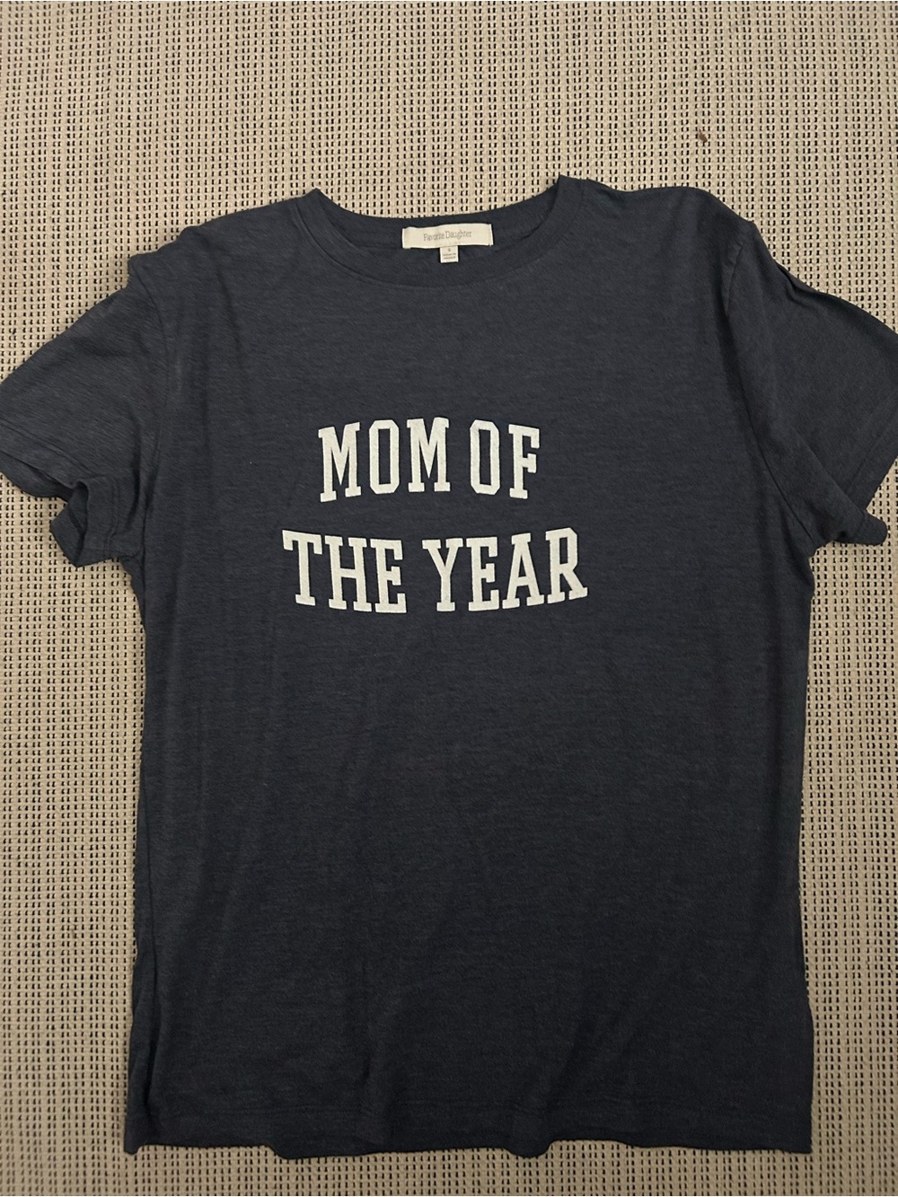 Favorite Daughter Navy Crewneck Tee with White Label